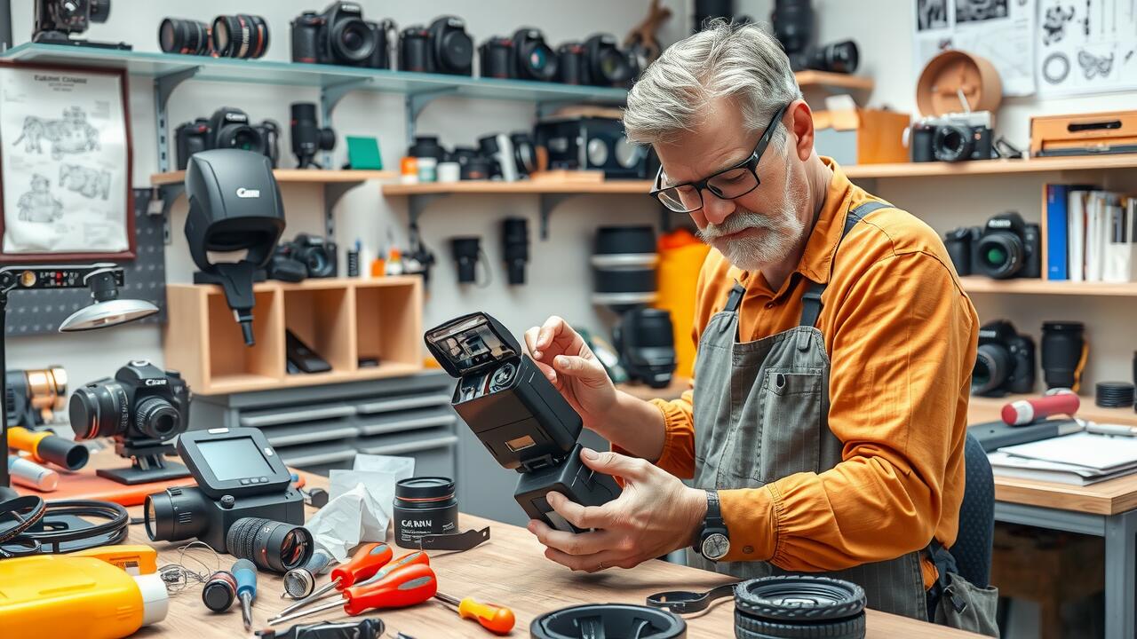 Reparatie van cameraflitser